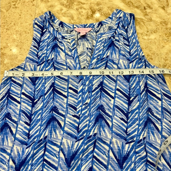 Lilly Pulitzer Kipper Tank Blouse. Lapis Blue . Size Extra Small - Picture 7 of 10